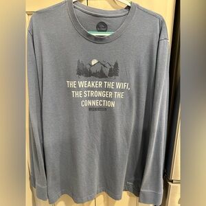Life Is Good men’s mountain trees Long Sleeve Shirt Blue XX Large blue